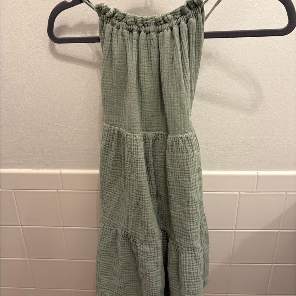 SHEIN Kids Sage Green Casual Dress